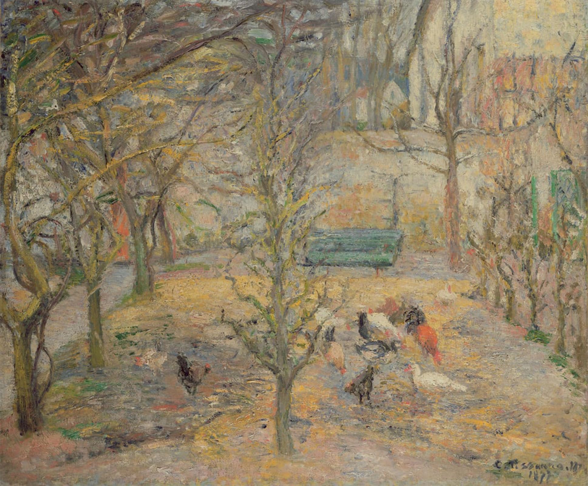 Pintura l'aia di Camille Jacob Pissarro cuadro lienzo de 60x90cm para decorativos 5