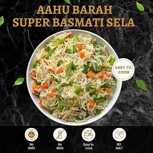 Miniatura 4 de Aahu Barah - Arroz Basmati Sela de 10 libras