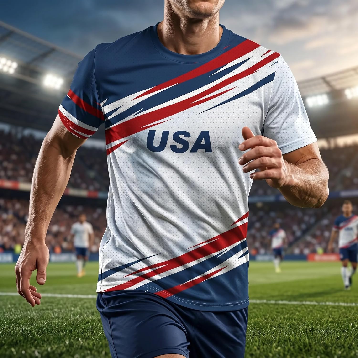 Soccer Jersey Football Supporter Fan Shirt Short Sleeve Athletic Apparel Breathable Crewneck Graphic Sports Tee