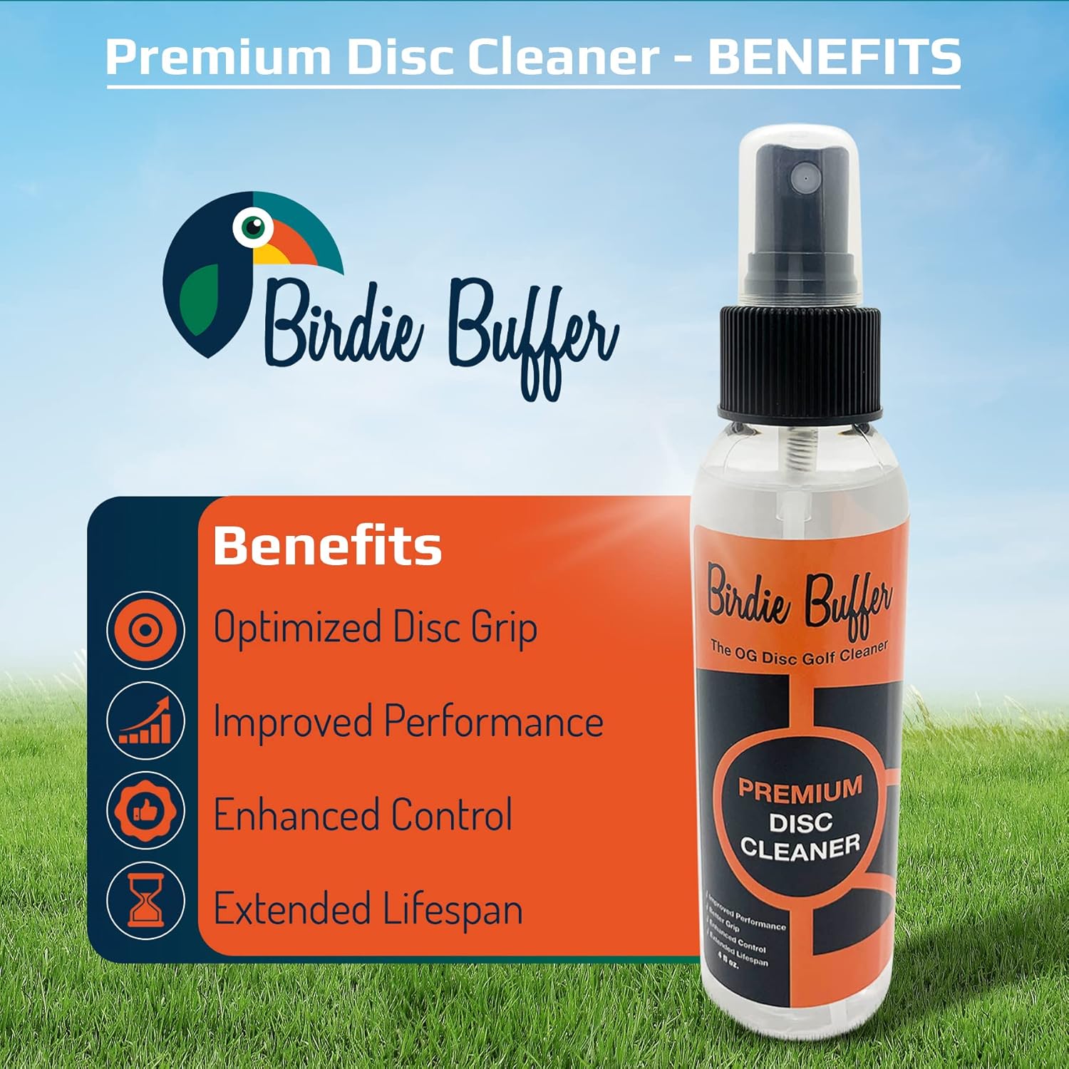 Disc Golf Cleaner | Improved Disc Performance, Grip and Control | Remove Dirt and Grime | Made in The USA | Great Disc Golf Gift | Easy Application (4 Fl Oz) - Image 2