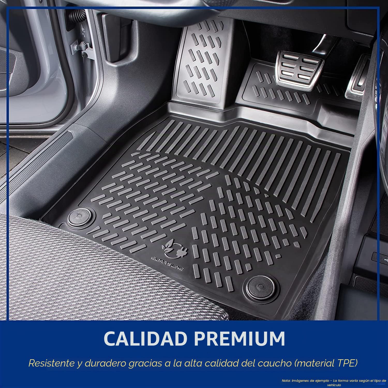 ELMASLINE 3D Tappetini Gomma e Vasca Baule per Mazda CX-60 2022-2025 CX60 | Tappetini Auto | Vasca per il bagagliaio | Accessori Auto