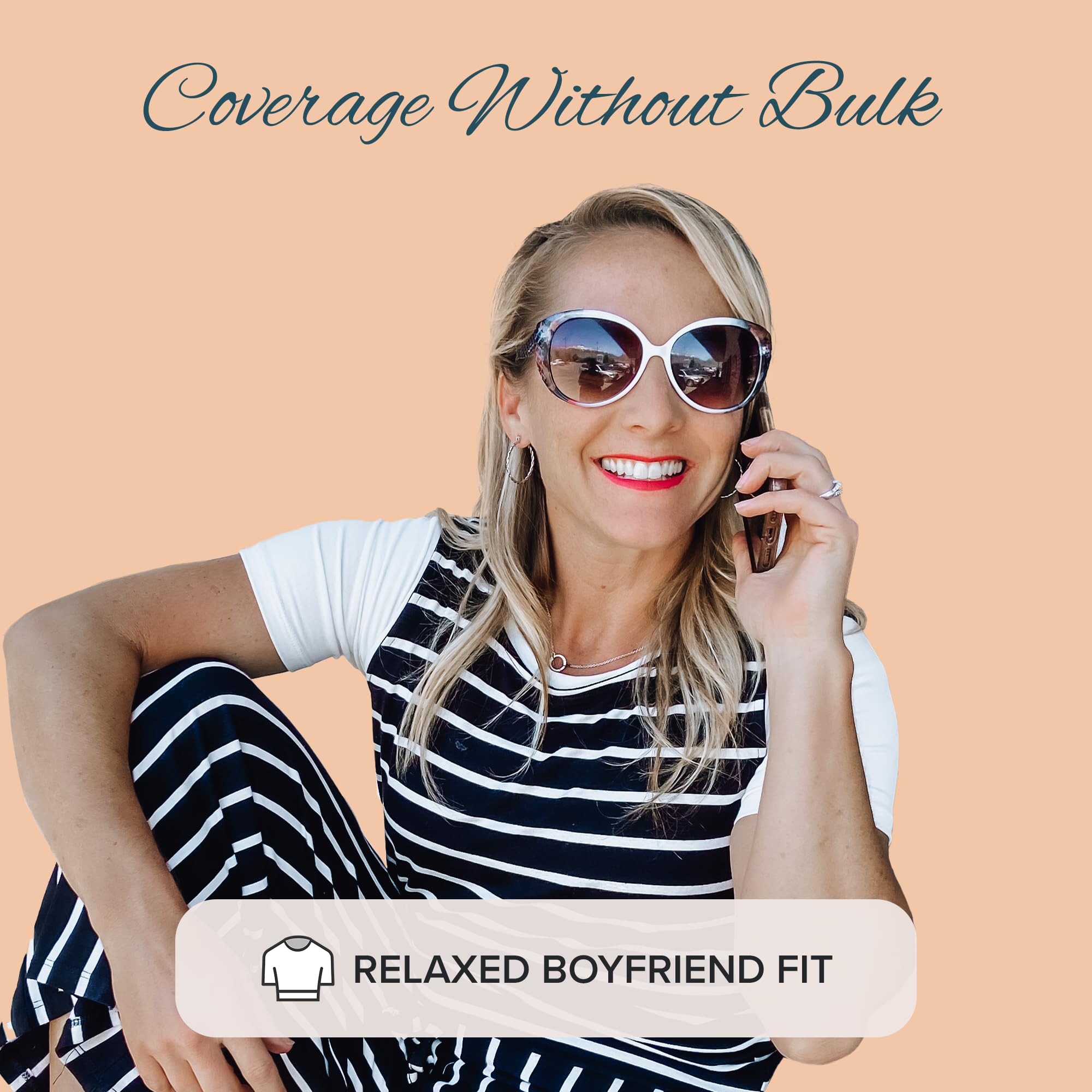 HALFTEE Boyfriend Half Sleeve Layering Tee | Crop Tops for Women & Teens | XS - 3X