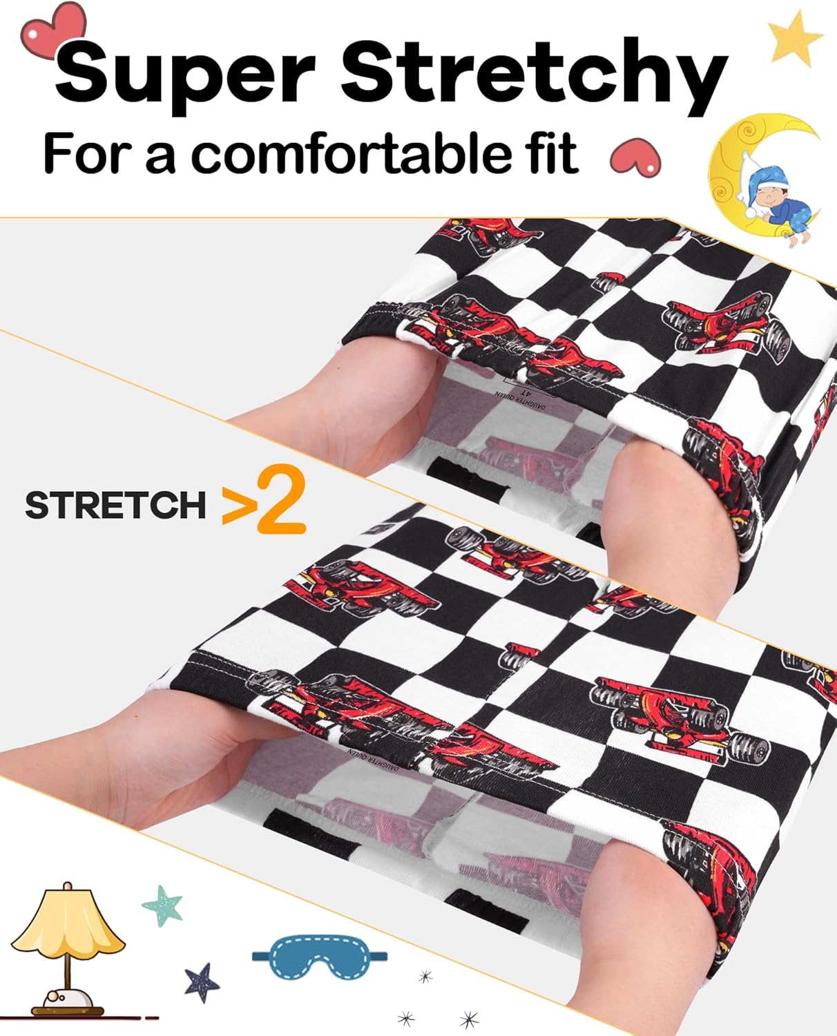 DAUGHTER QUEEN Boys 100% Cotton Long Sleeve Pajamas Size 18Months-12Years - Image 4