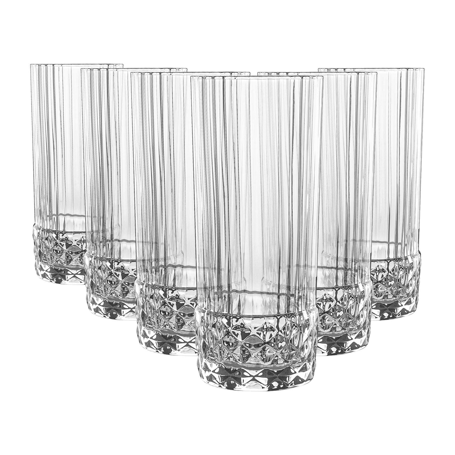 Bormioli Rocco America '20S Highball Glasses400MlClearPack Of 6 from B&Q