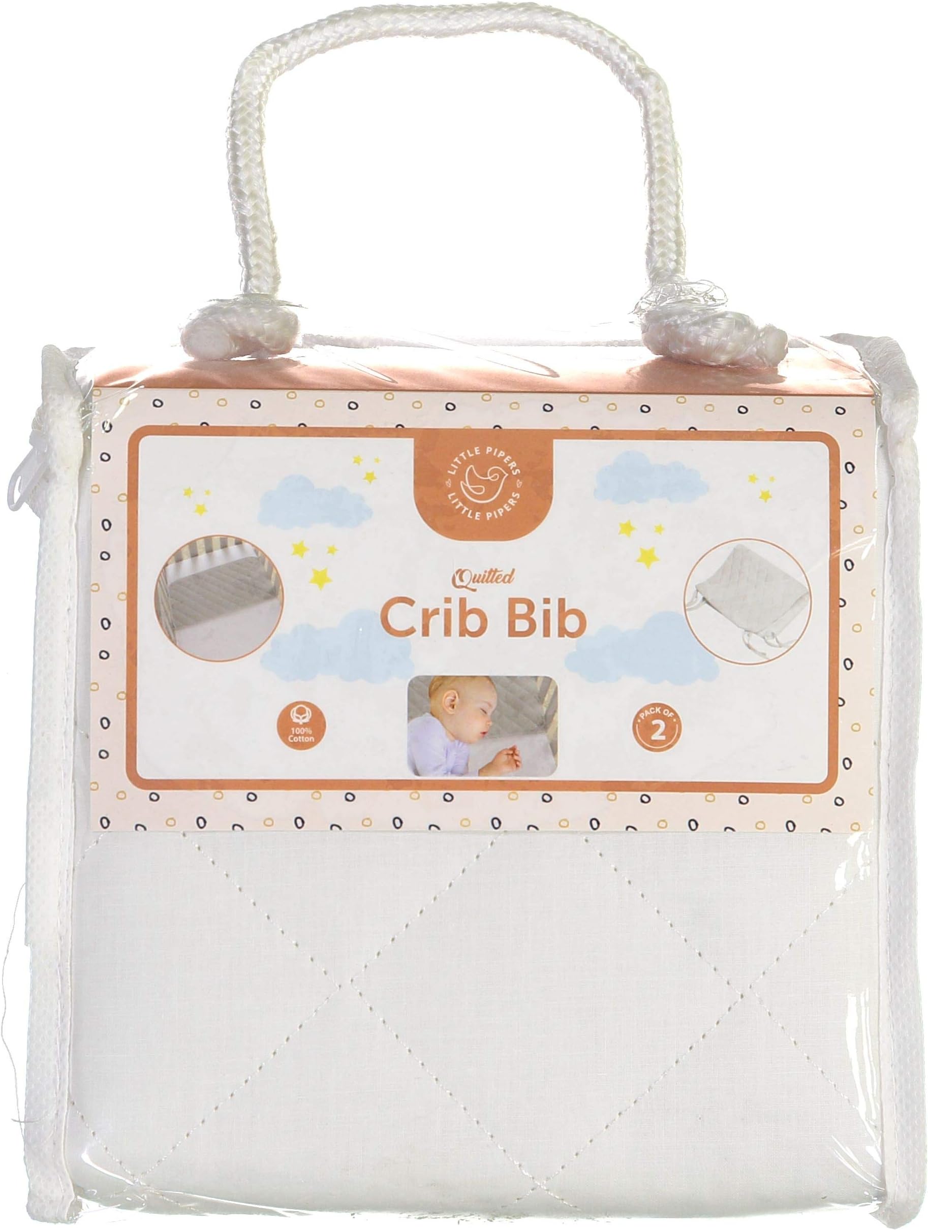 Abstract Quilted Porta-Crib Sheet Saver (24.5"x13") - 2 Pk