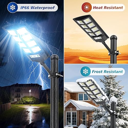 Miniatura 7 de Luces solares para exteriores, luces solares LED de 6000 K para exteriores, impermeables, luces de inundación solares para exteriores con sensor de