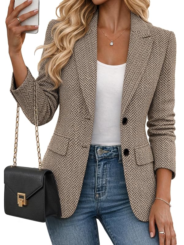 Mina Self Fall Sweater Blazers Jacket for Women Brown Tan Business Casual by Mina Self - Used condition - US$45.50
