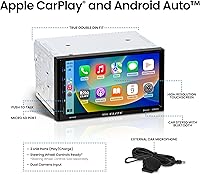 Vista 2 de BOSS Audio Systems Elite BE7ACP Estéreo de Coche - Pantalla de 7", Unidad Principal de Apple CarPlay y Android Auto, Estéreo de Coche Doble DIN