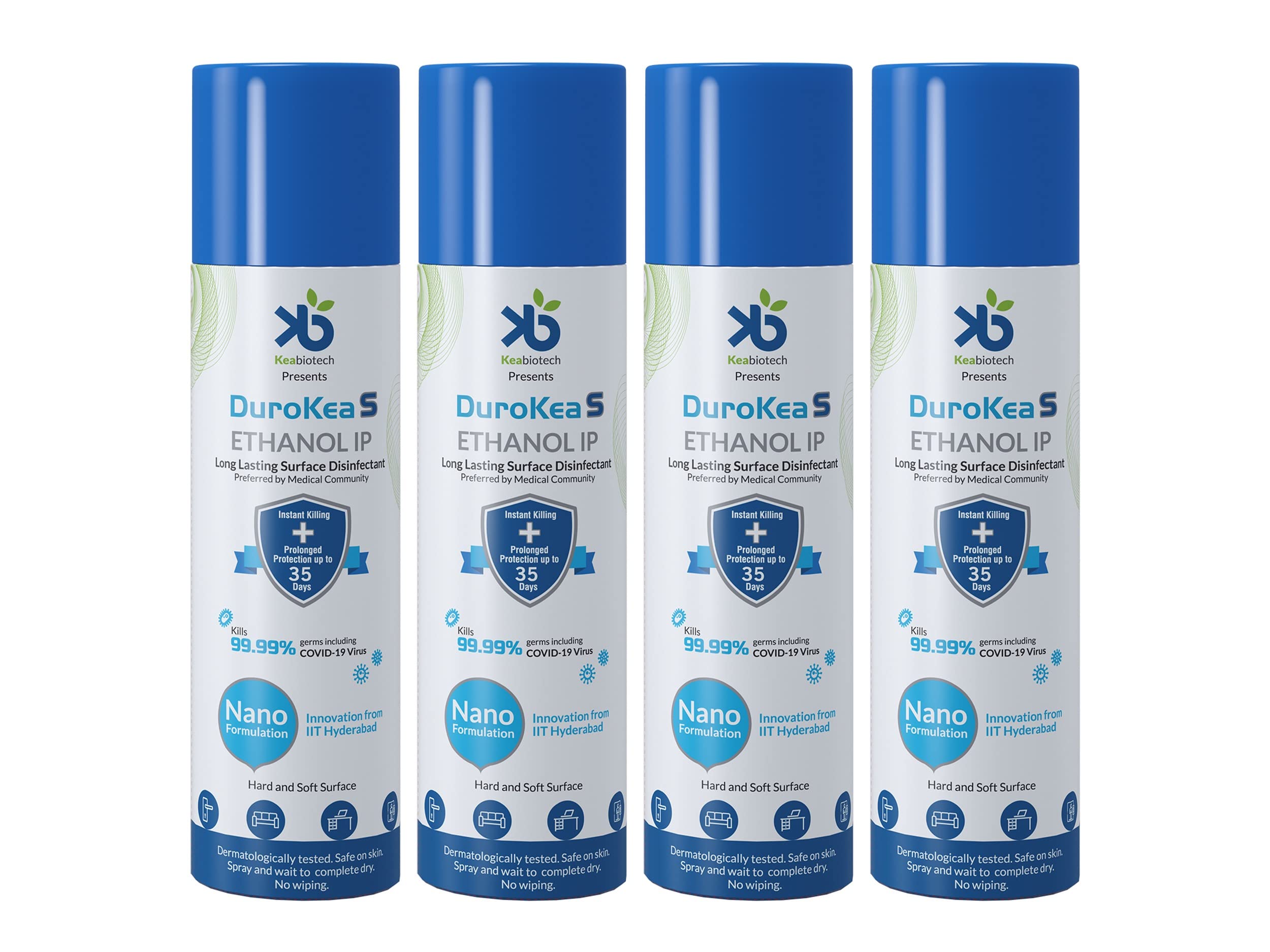 Container Details: Durokea S comes in travel-friendly, sophisticated packing, including 230 ml spray, and 5000 ml for office and medical facilities | 230 ml (Pack of 4) (B0C1S2TG2J) Amazon Price History, Amazon Price Tracker