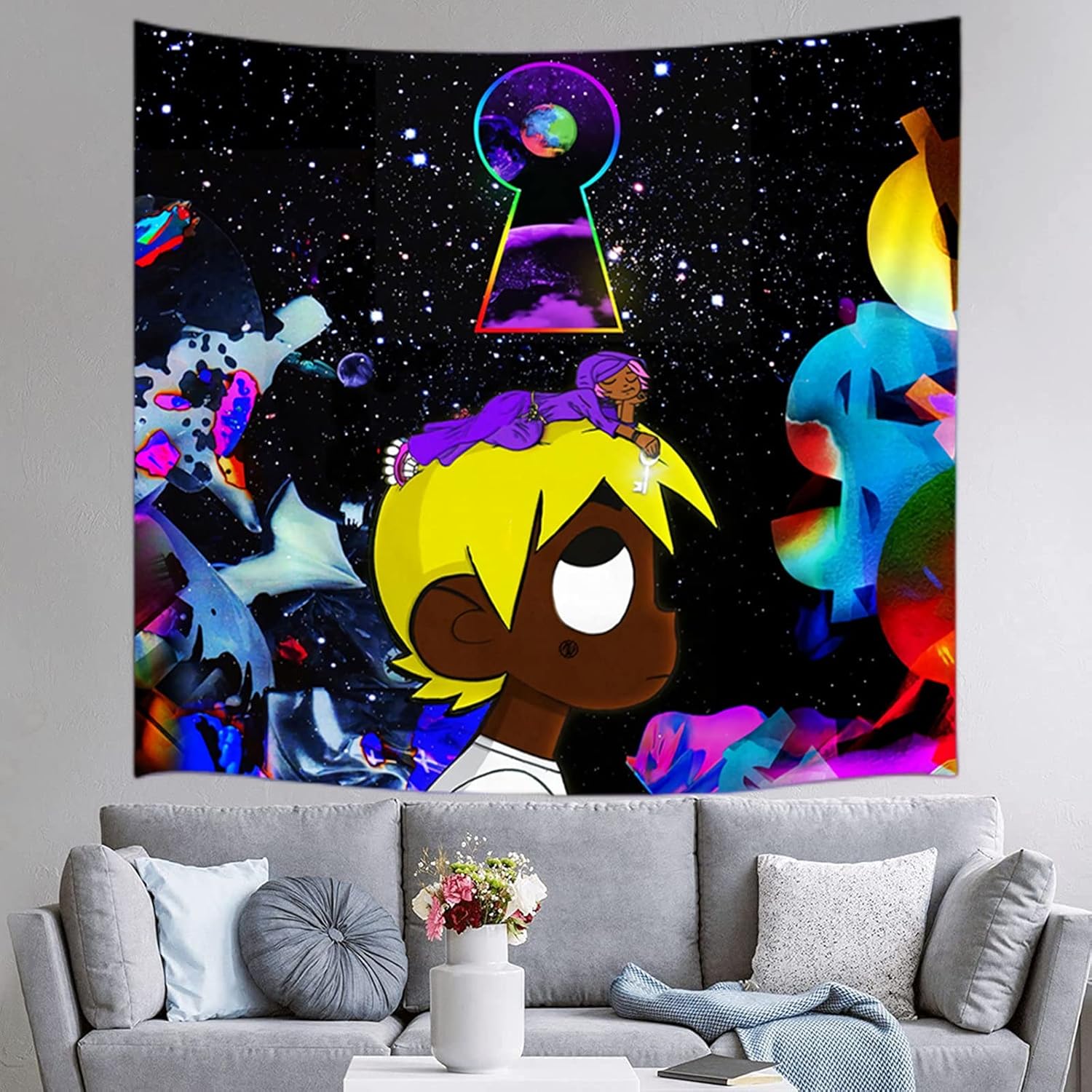 Rsefly Rapper Tapestry Hip Hop Tapestry Lucky Tapestry for