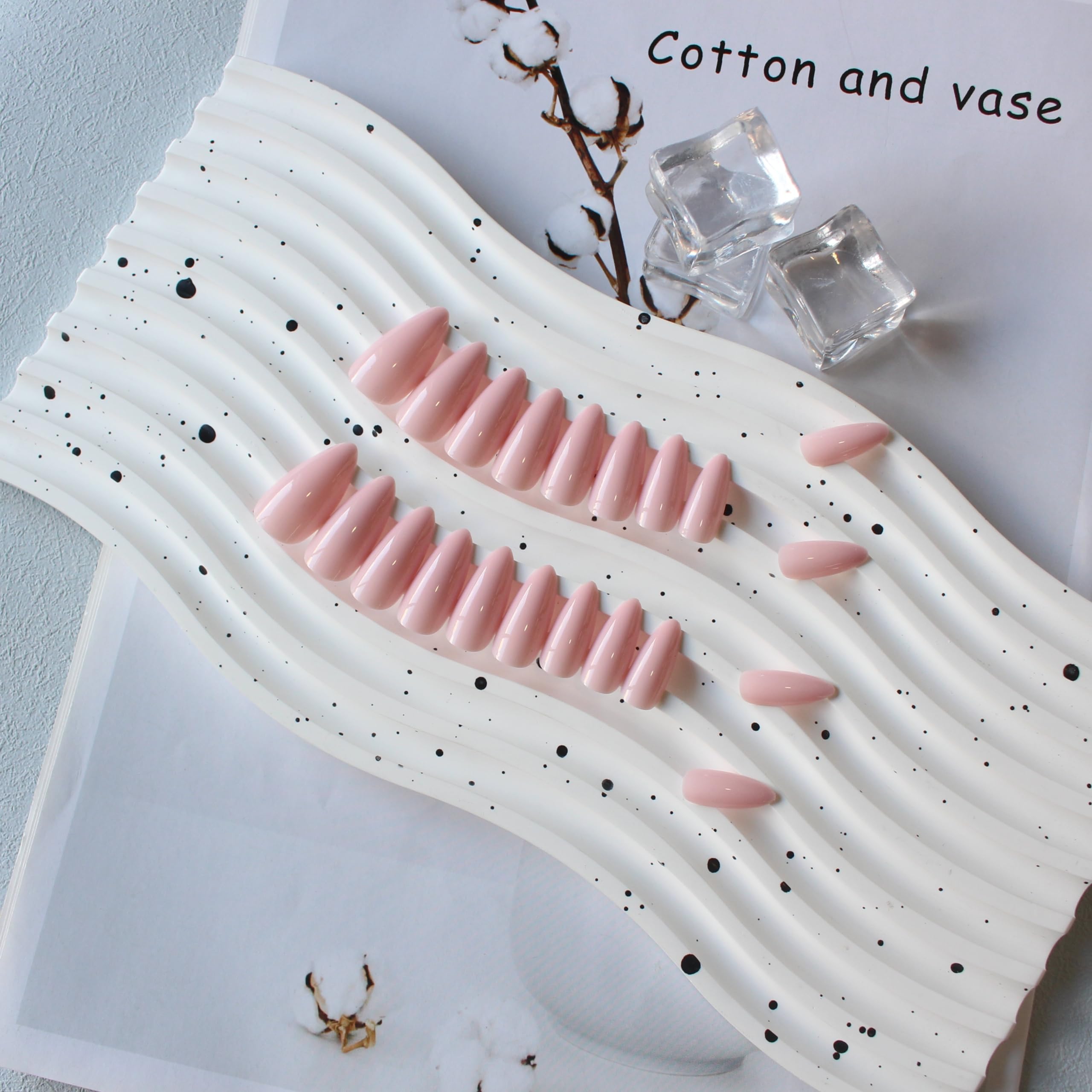 SXVME Dusty Pink False Nails Almond Medium - Image 4