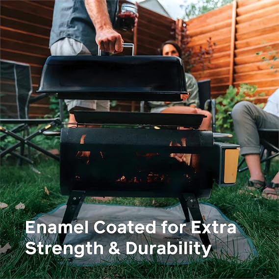 BioLite, Enamel Coated Grill Cover Lid for FirePit, Works with Charcoal and Firewood Cooking