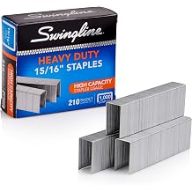 Swingline Staples, Heavy Duty, 15/16" Length, 210 Sheet Capacity, 100/Strip, 1000/Box, 1 Pack 35320