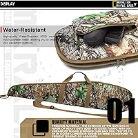 Vista 9 de 44/48/52 Inch Rifle Case,Water-Resistant Shotgun Case with Zipper Pocket for Scoped Rifles. Blk