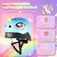 Vista 47 de Casco de bicicleta para niños pequeños, ajustable y multideportivo para niños y niñas, 2 tamaños