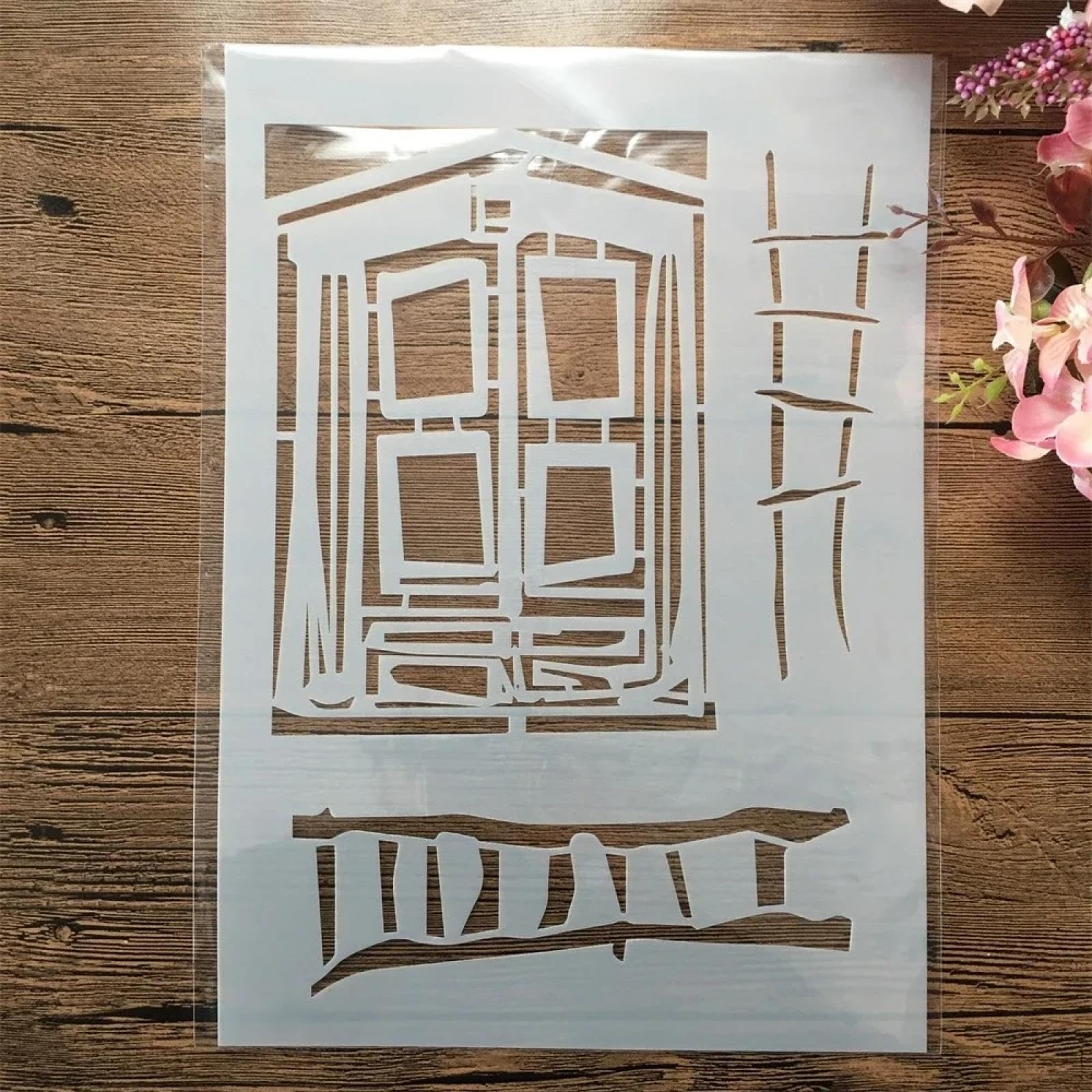 Pochoirs réutilisables peinture bois et tissu format A4 pour loisirs créatifs