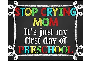 My First Day of School Chalkboard First Day of Preschool Sign