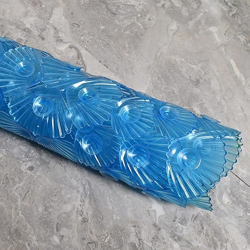 Miniatura 6 de Morning View Tapete de ducha antideslizante para bañera con ventosas, agujeros de drenaje, lavable a máquina, tapetes de baño ovalados de 27 x 15