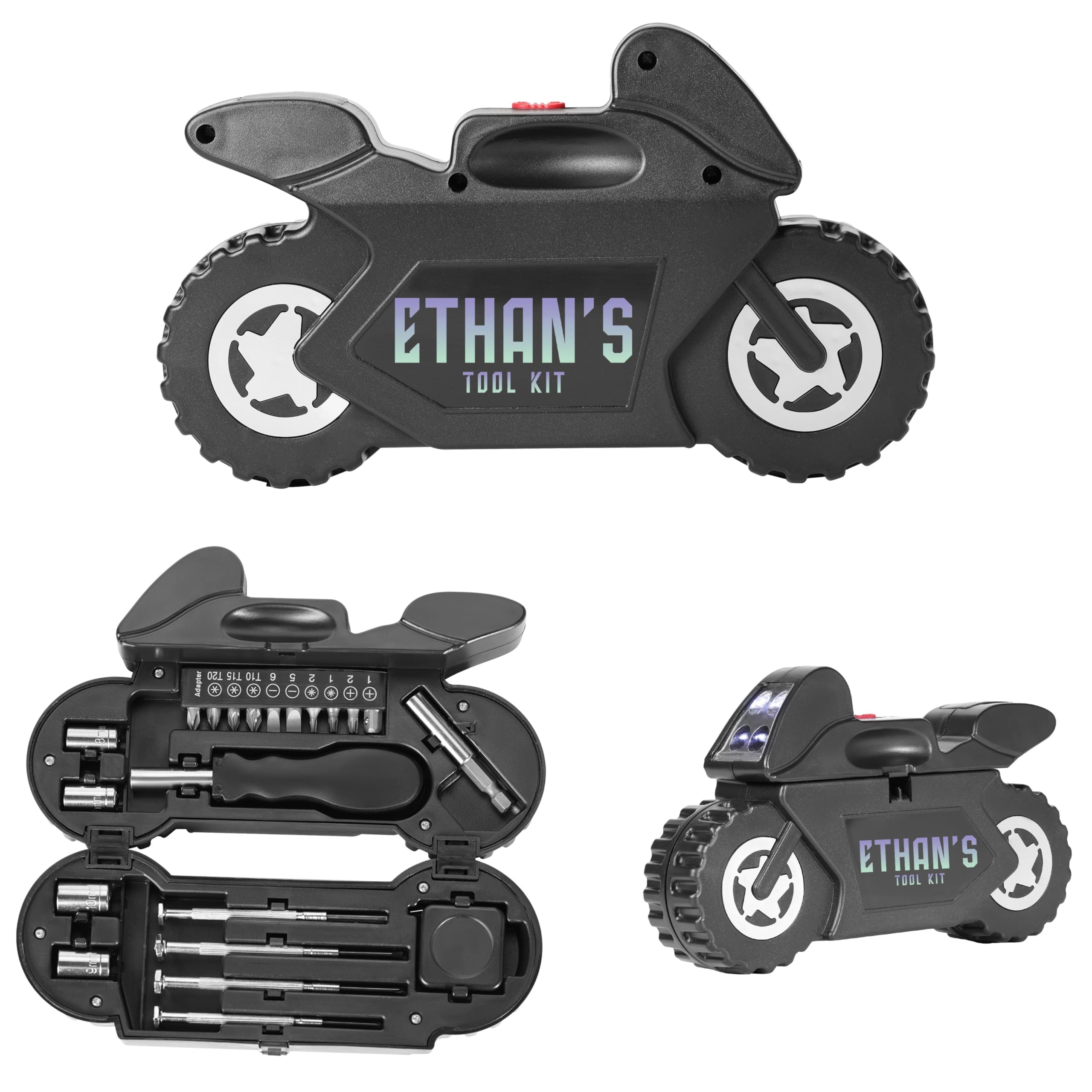Personalised Motorcycle Tool Kit – Unique Multi Tool Gift for Him – Fun Christmas, Birthday & Father’s Day Present for Dad, Grandad, Husband or Son Style 3