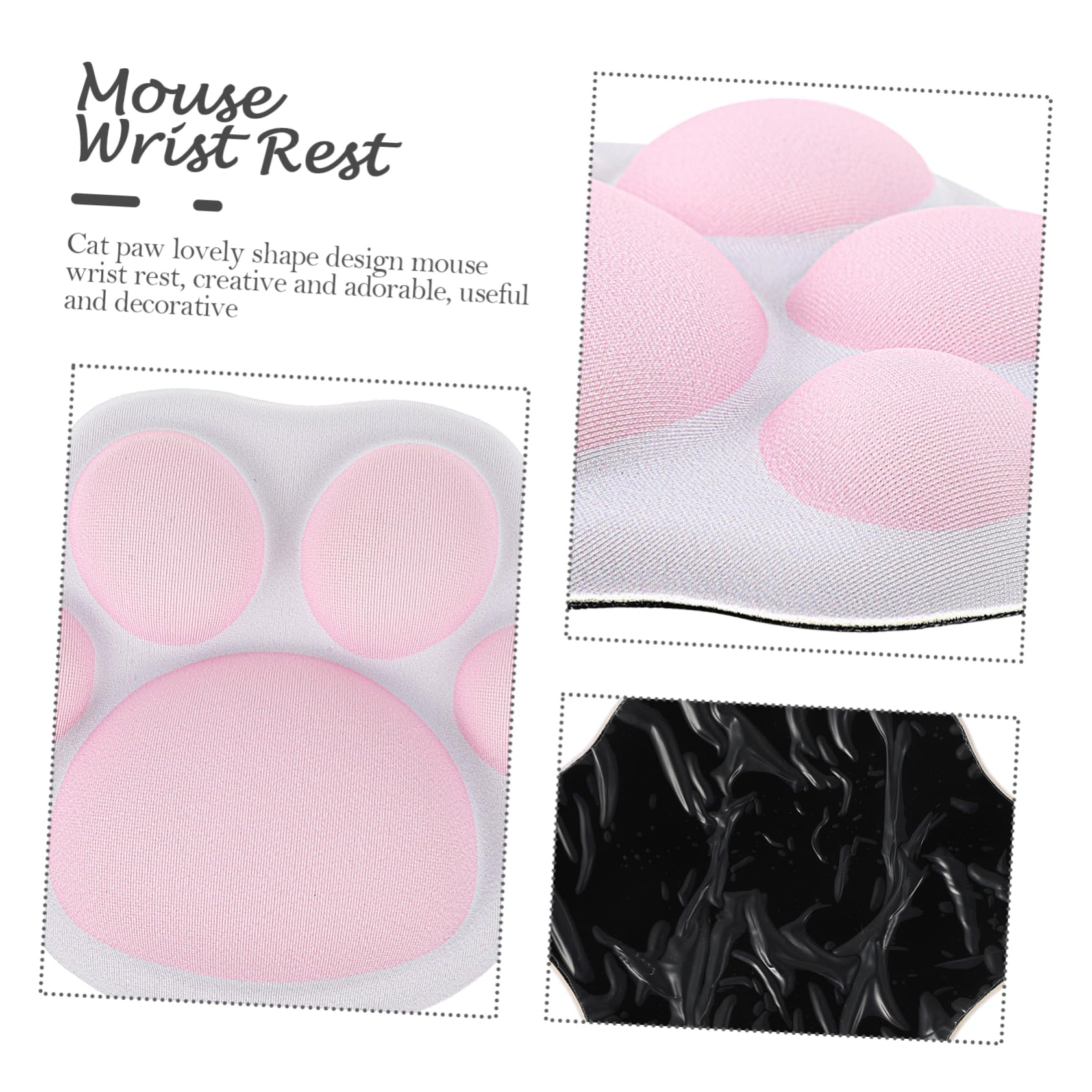 SHINEOFI 4stücke Adorable Handgelenkstütze Mit Katzenpfoten-muster Ergonomisches Mauspad Für Büro Und Rutschfest Und Langlebig Für Pc Und Laptop