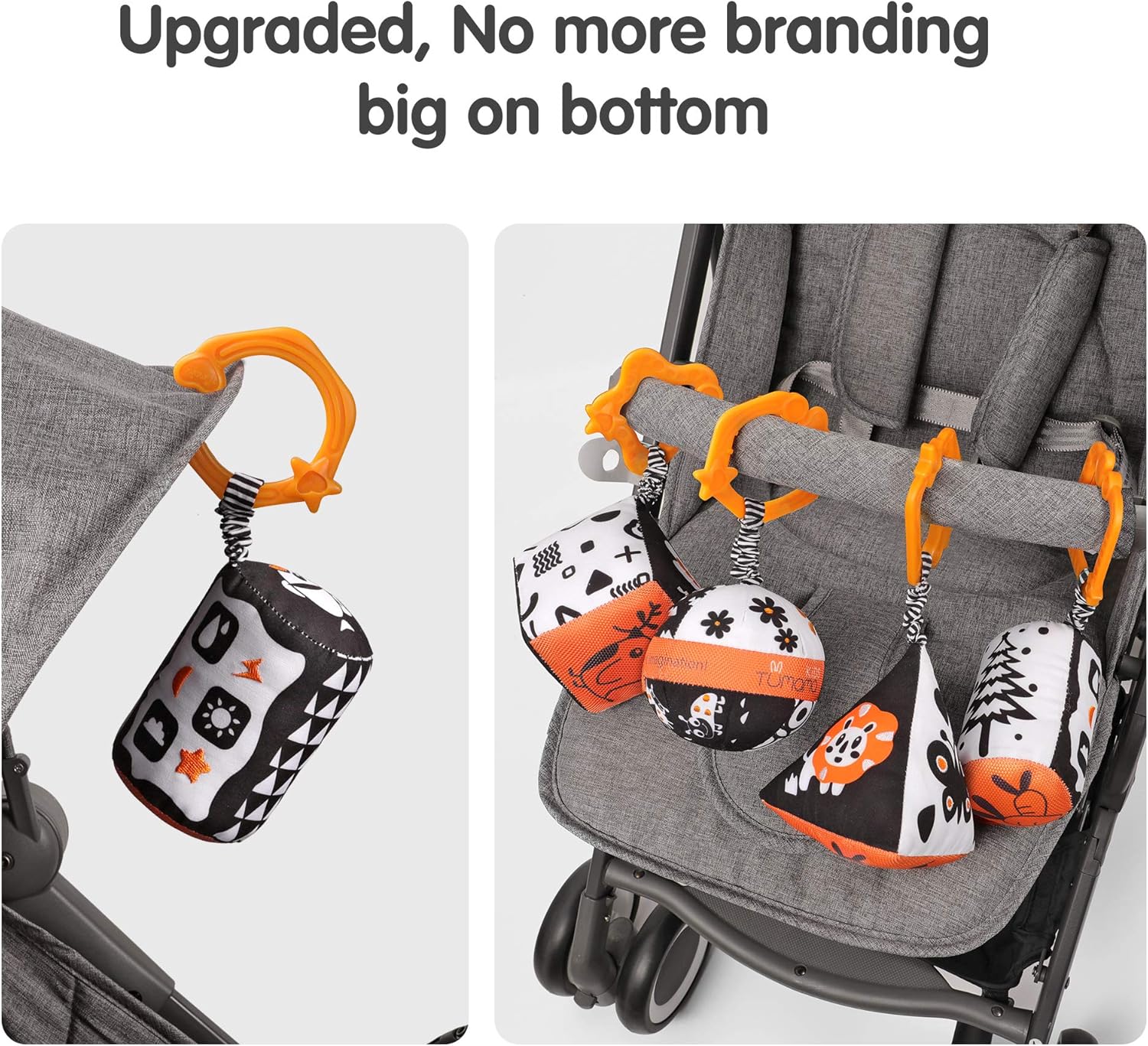 TUMAMA High Contrast Shapes Sets Baby Toys, Black and White Stroller Toy for Car Seat Baby Plush Rattles Rings Hanging Toy for 0 3 6 9 to 12 Months, Newborn,Toddlers,Infants (4 Packs) : Toys & Games