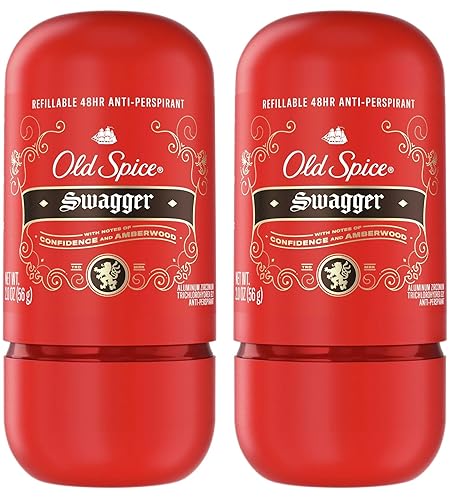 Old Spice Antitranspirante y desodorante recargable, Swagger, 2 onzas (paquete de 2)
