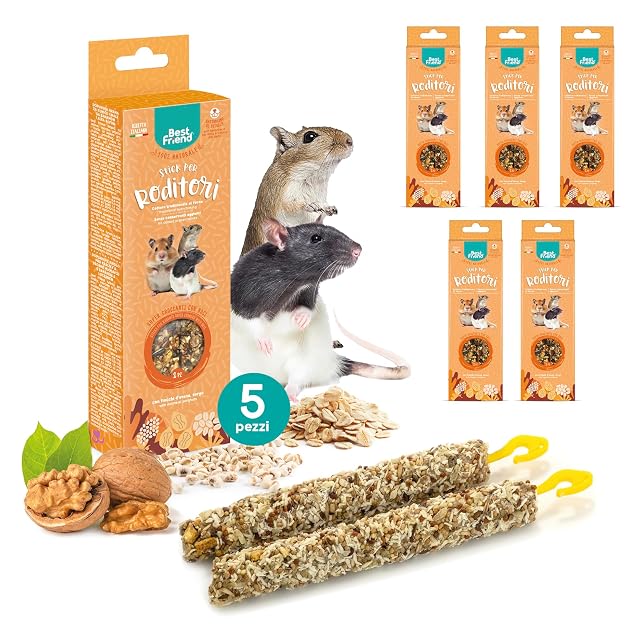 Best Friend - Snacks Naturales horneados al Horno para pequeños roedores. Sabrosos palitos y Ricos…