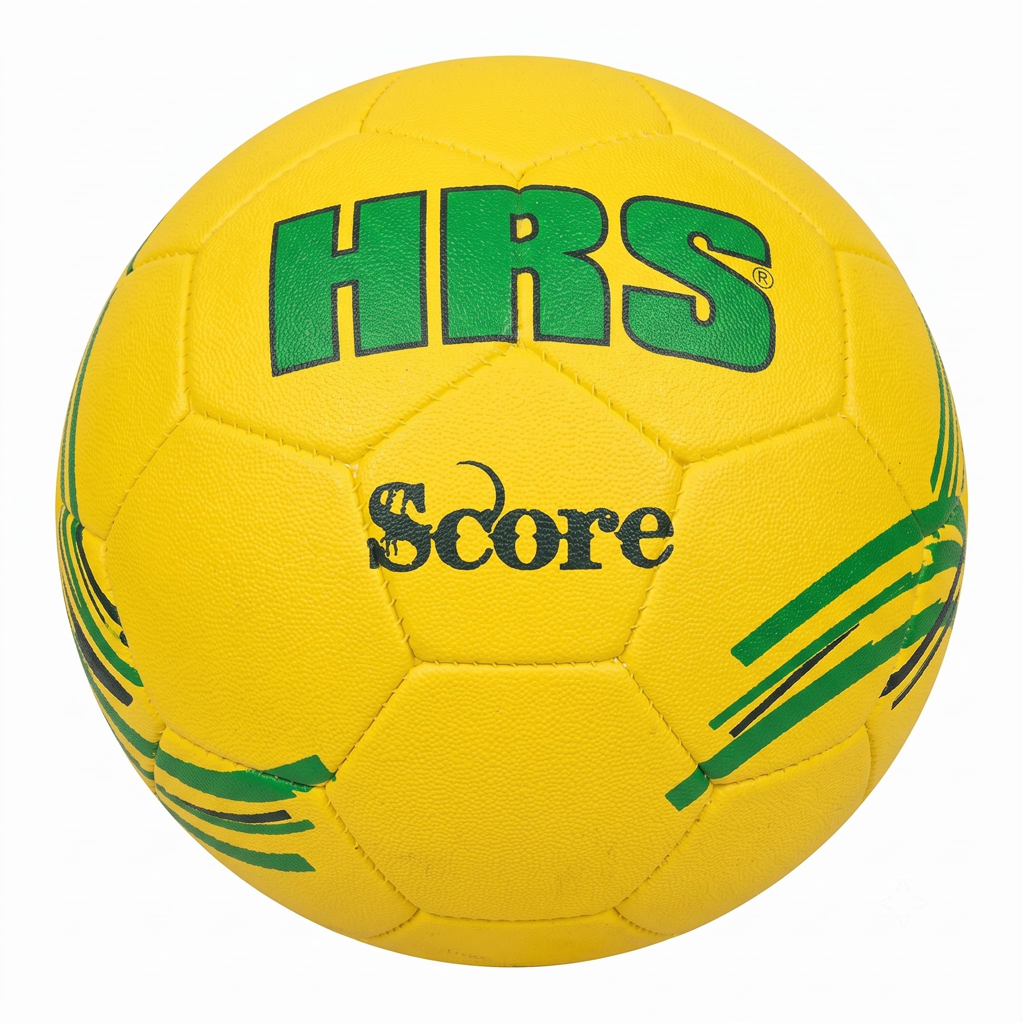 HRS Score Size 5 Football - Grain Textured Finish Hand-Stitched Impression Soccer Ball for Practice, Outdoor Turf & Hard Ground Play (Yellow/Green)-picture-32