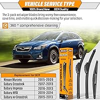 Vista 132 de AUTOBOO - Limpiaparabrisas de repuesto 26 + 20 pulgadas con limpiaparabrisas trasero de 12 pulgadas para BMW X3, X4, 2018, 2019, 2020, 2021, 2022