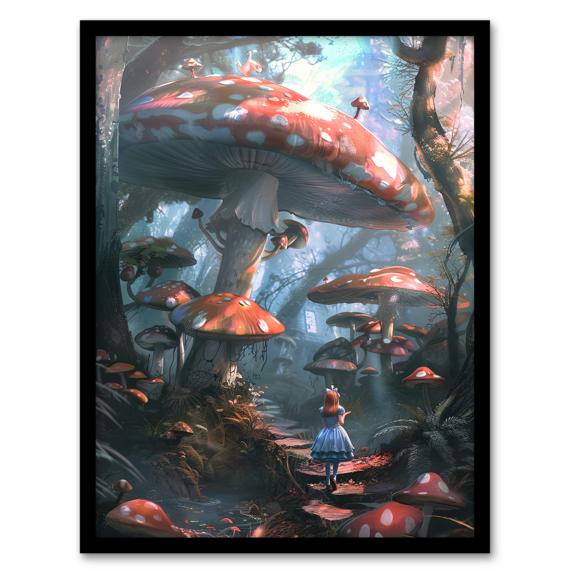 Artery8 Alice In Wonderland Mushroom Forest Concept Art Wall Art PrintA4 Size from B&Q