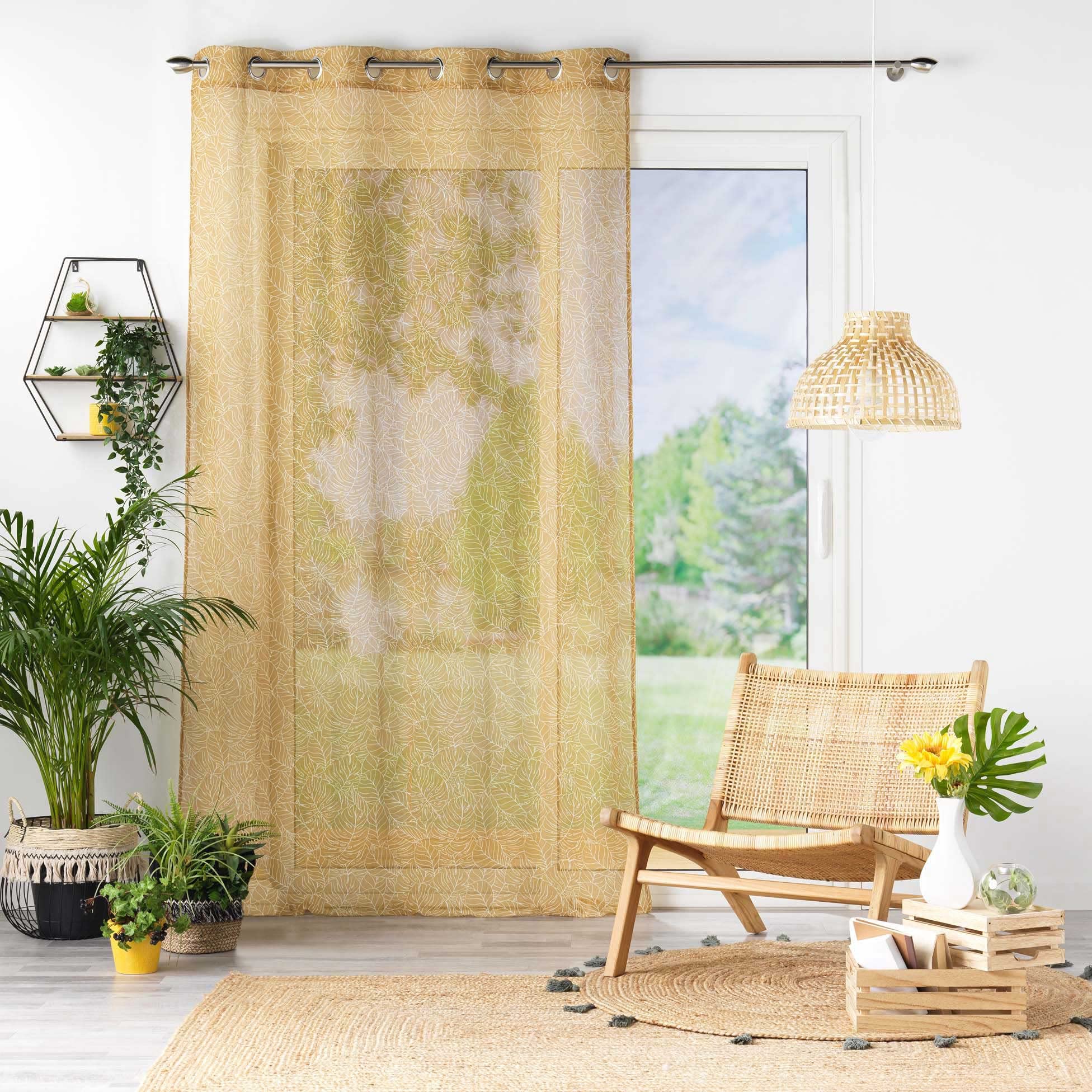 Tenda Douceur D'Intérieur Solea | Effetto Lino Stampato | 140x240 Cm | 8 Occhielli