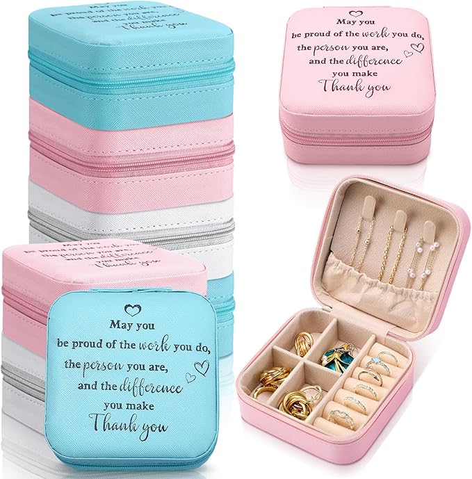 Ecally 6 Pcs Thank You Jewelry Box Gifts Small Travel
