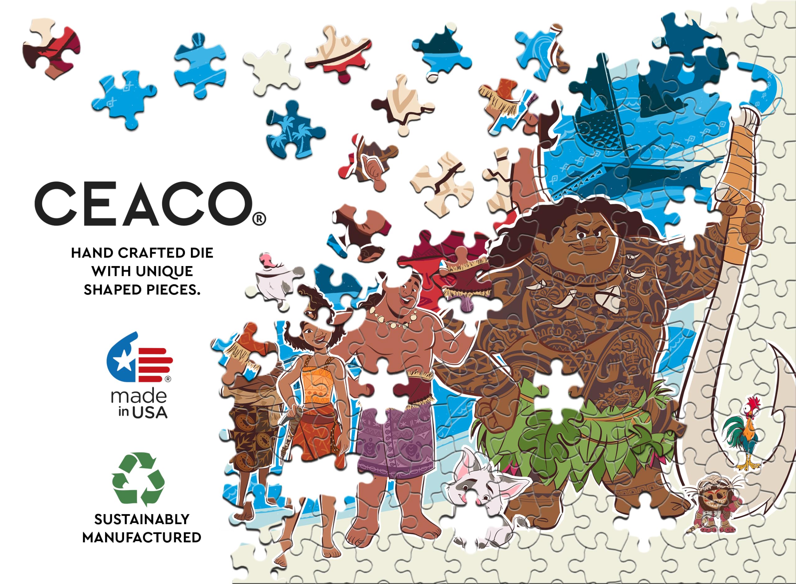 Amazon | Ceaco - ディズニー - モアナ2 - オーシャン イラスト - 300