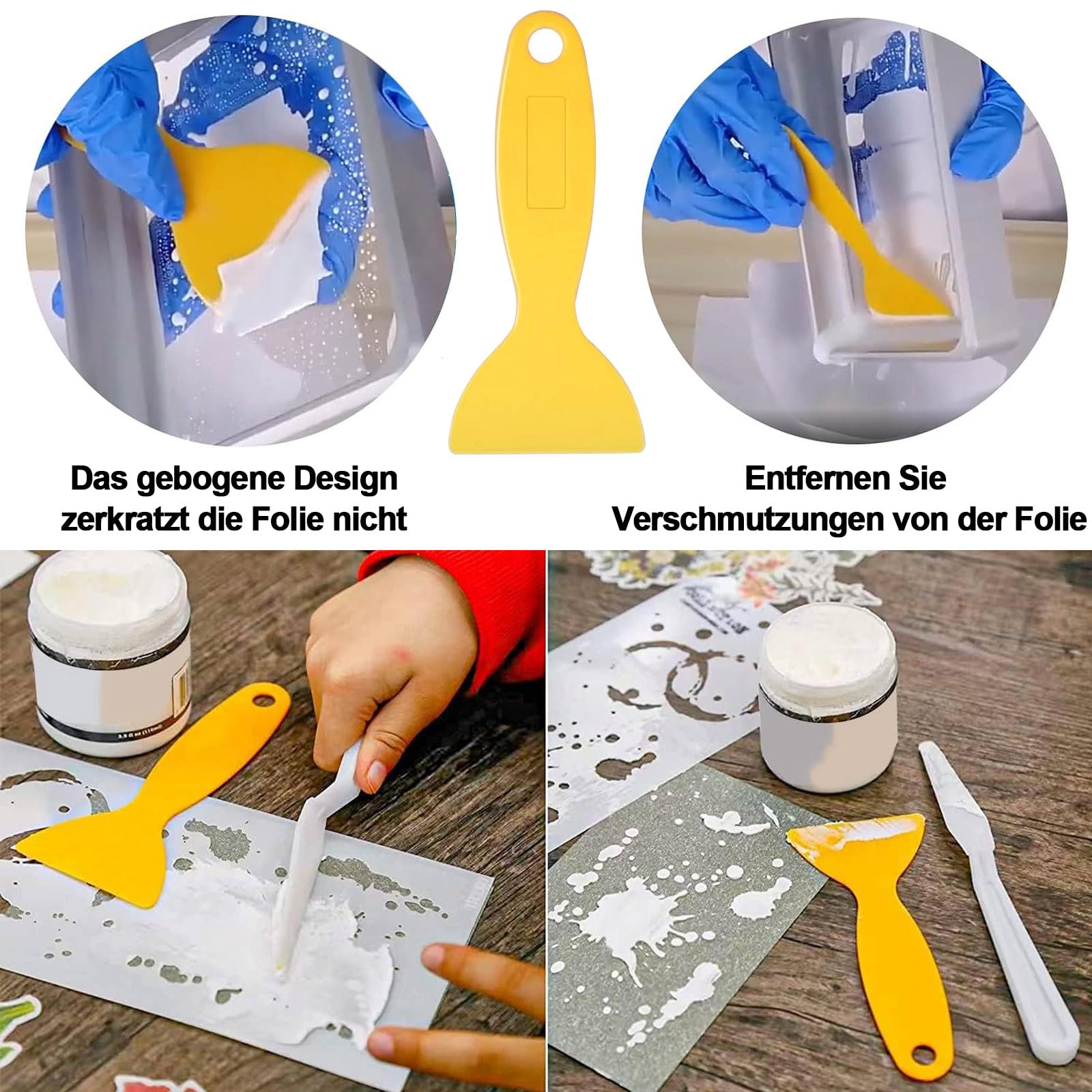 Set di spatole in plastica, 12 raschietti in plastica, lame in plastica, strumenti di rimozione delle bolle, spatola per stampa 3D, coltello in plastica, per riempimento, riparazione, fughe,