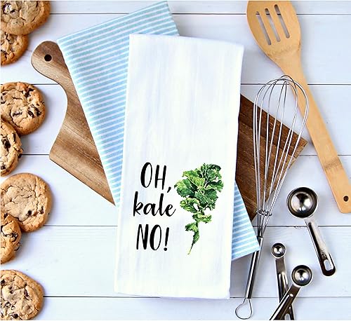 Miniatura 6 de Toalla de cocina Oh Kale NO! - Toalla de cocina con texto divertido y humorístico, ideal como regalo de inauguración de la casa, 28.0 x 28.0in, 100%