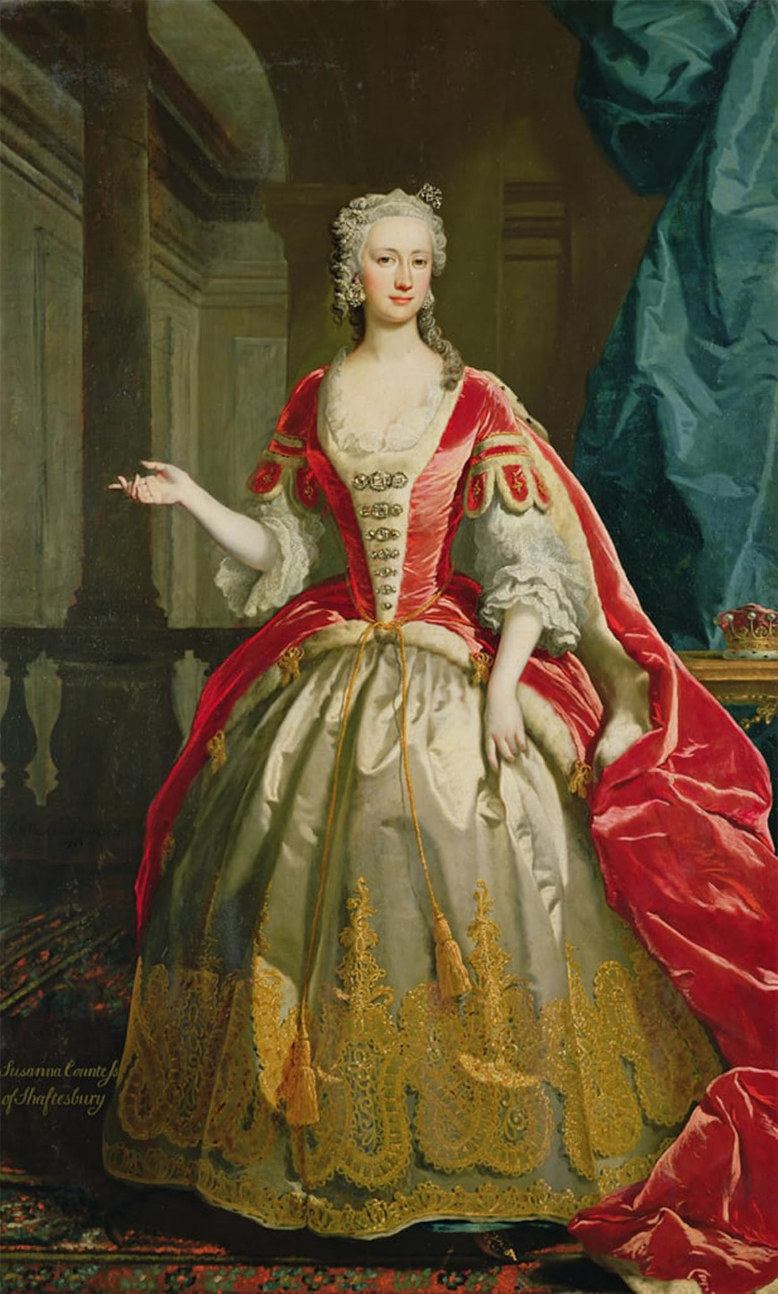 ARTXLXXBN Famous Art Print Poster Vintage Wall Art Susanna Th Countess of Shaftesbury by Highmore Canvas Art Poster for Home Decor 60x90cm