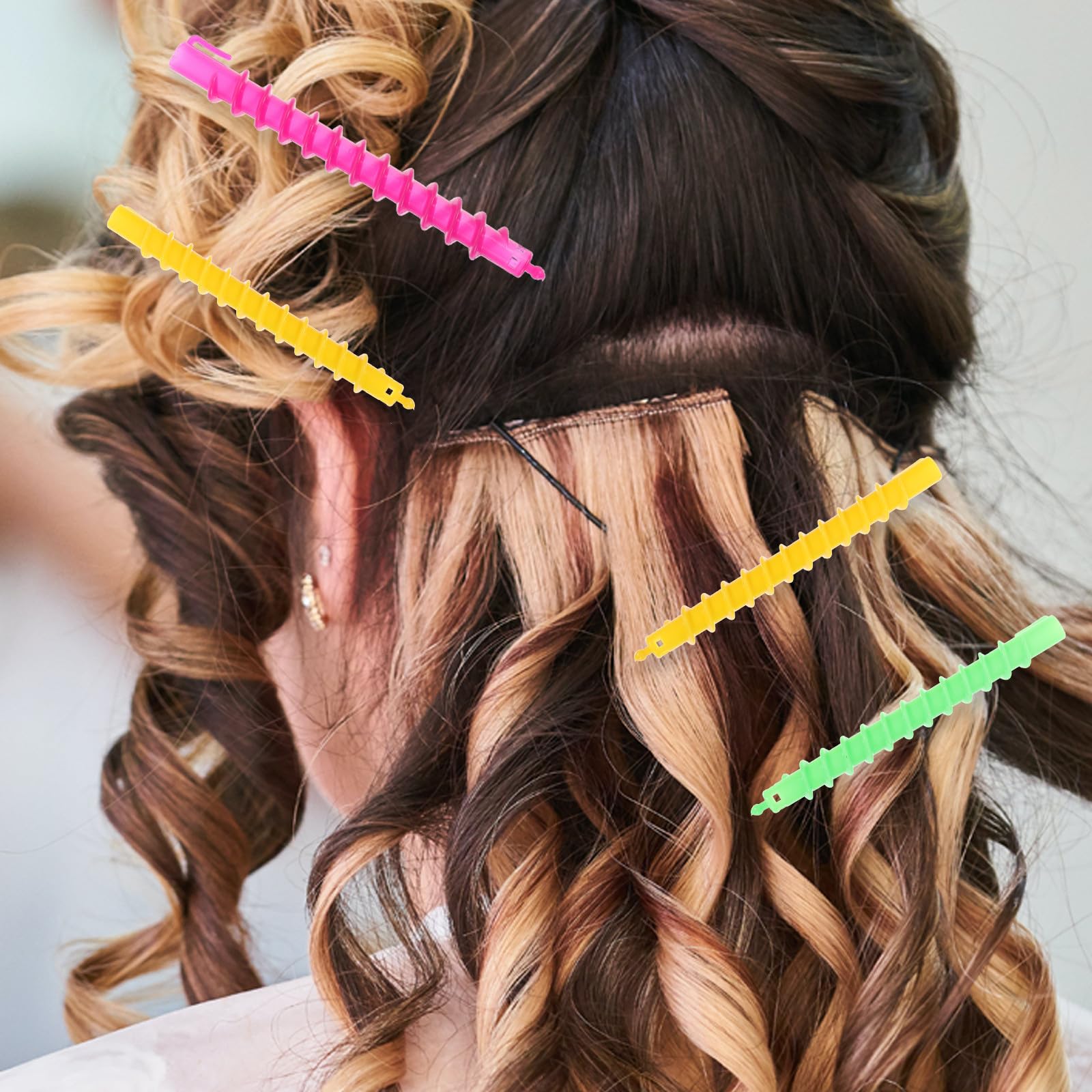Varillas para Rizos Espirales Abs 100 Piezas para Cabello