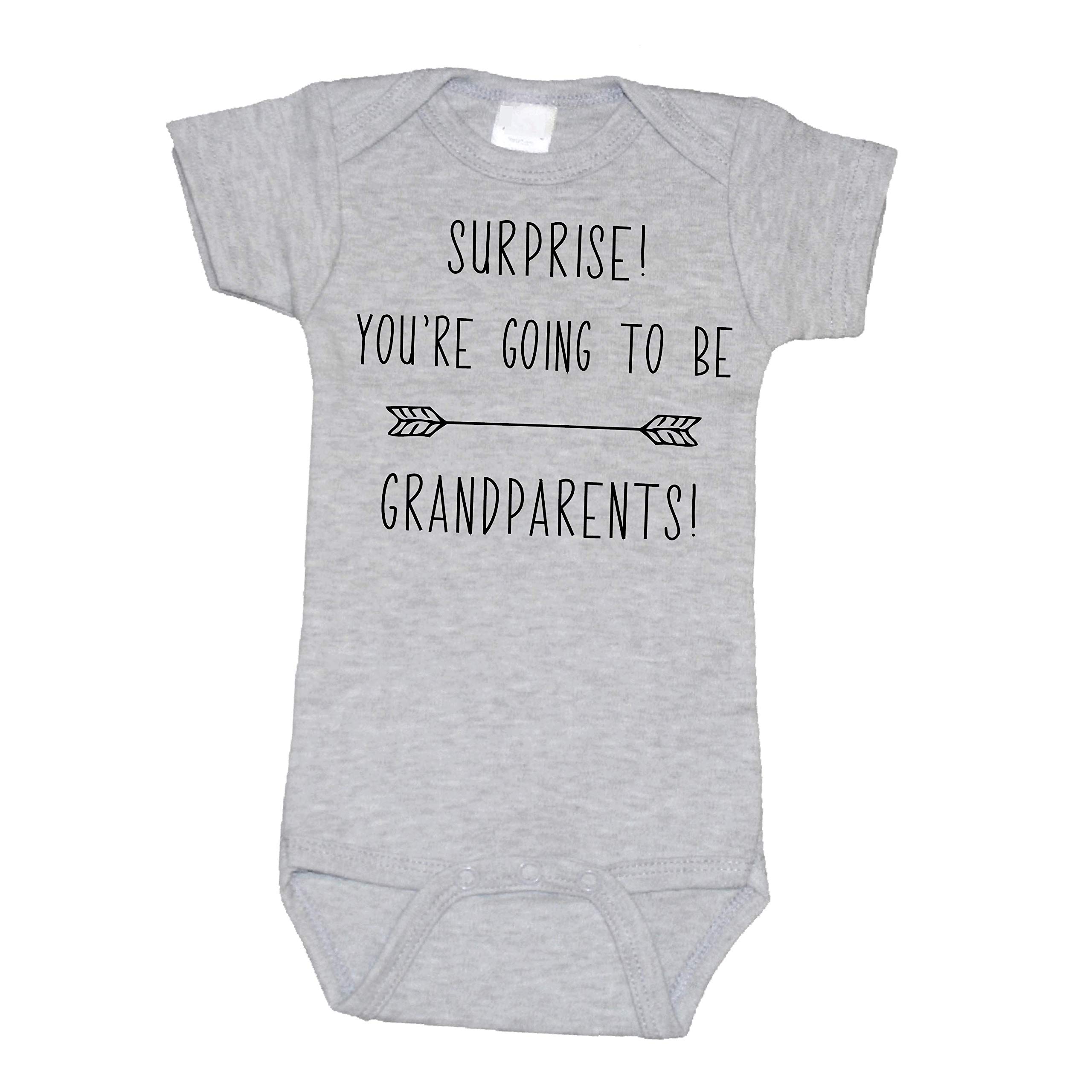 Bump and Beyond Designs Surprise Pregnancy Announcement Grandparents Newborn Bodysuit