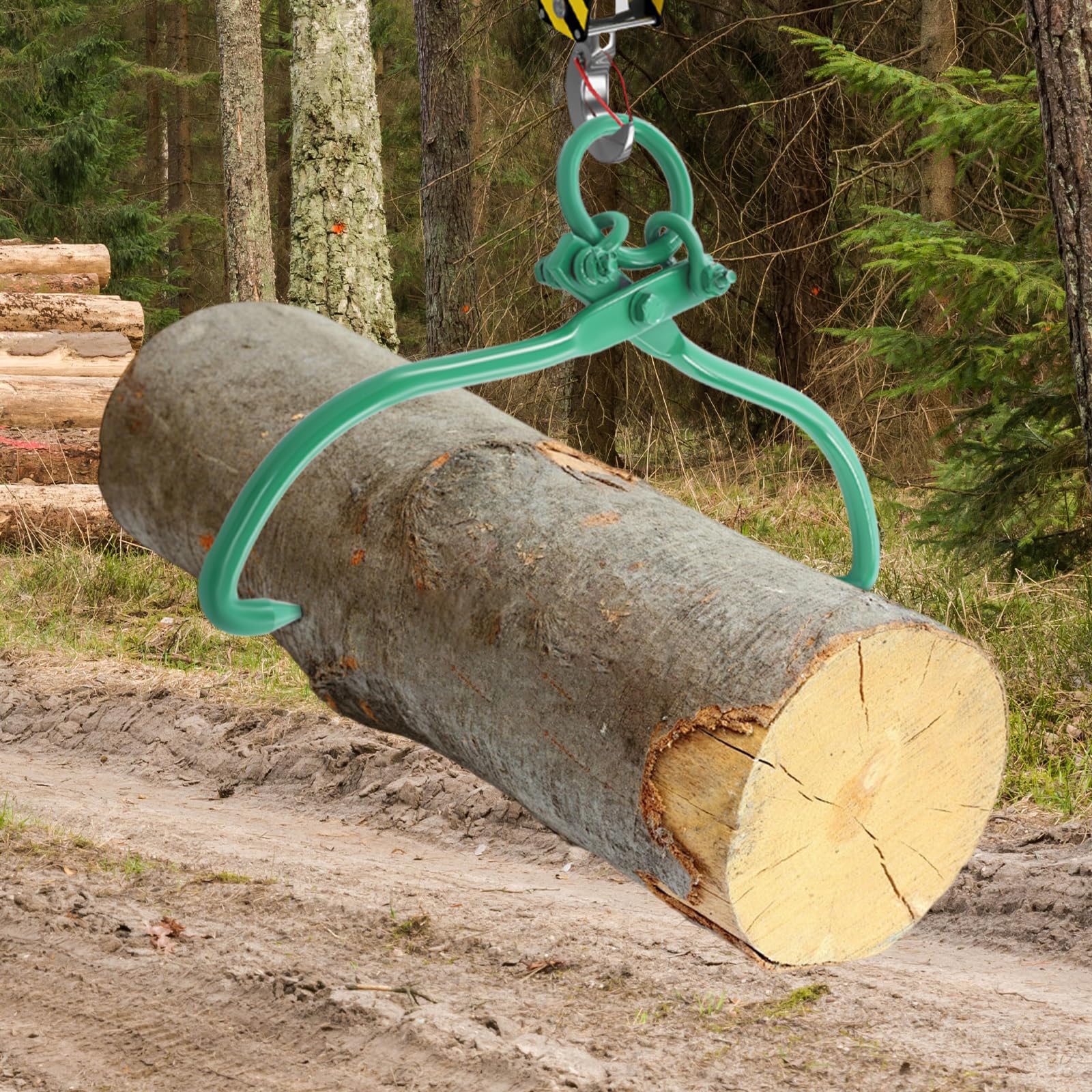 Alicates forestales de 48,72 cm, 2 garras de madera, de acero aleado, capacidad de carga de 1500 kg, ganchos de garras de madera para levantar, manejar, tirar y transportar troncos de madera