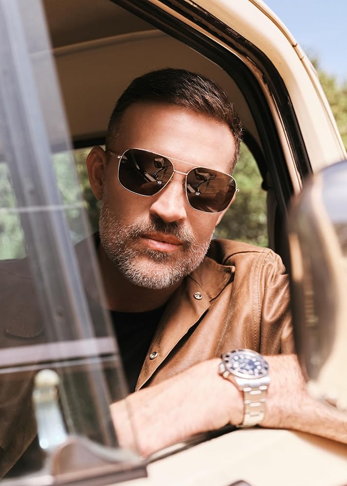 (^^)v様 Amazon.com: DIFF Jonas Oversized Navigator Designer Sunglasses for