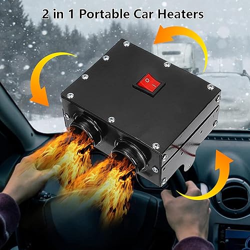 Miniatura 3 de Calentador universal de ventilador de coche de 500 W, 12 V, calentador de aire de refrigeración y calefacción, desempañador, 12 V, 500 W, calentador