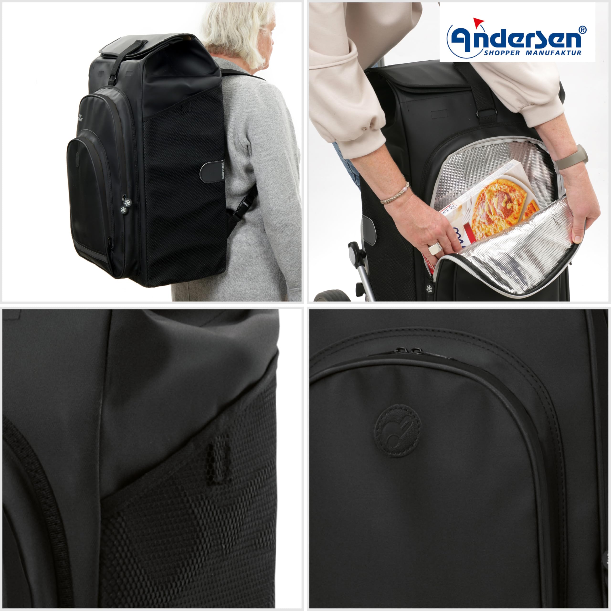 ANDERSEN Einkaufstrolley - Komfort Shopper Hydro 3.0 schwarz