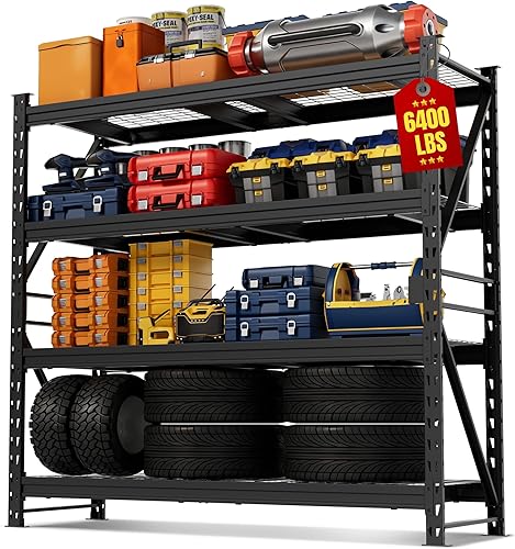 Miniatura 10 de WORKPRO Estantería de metal de 5 niveles, 48 pulgadas de ancho x 24 pulgadas de profundidad x 72 pulgadas de alto, estante de almacenamiento