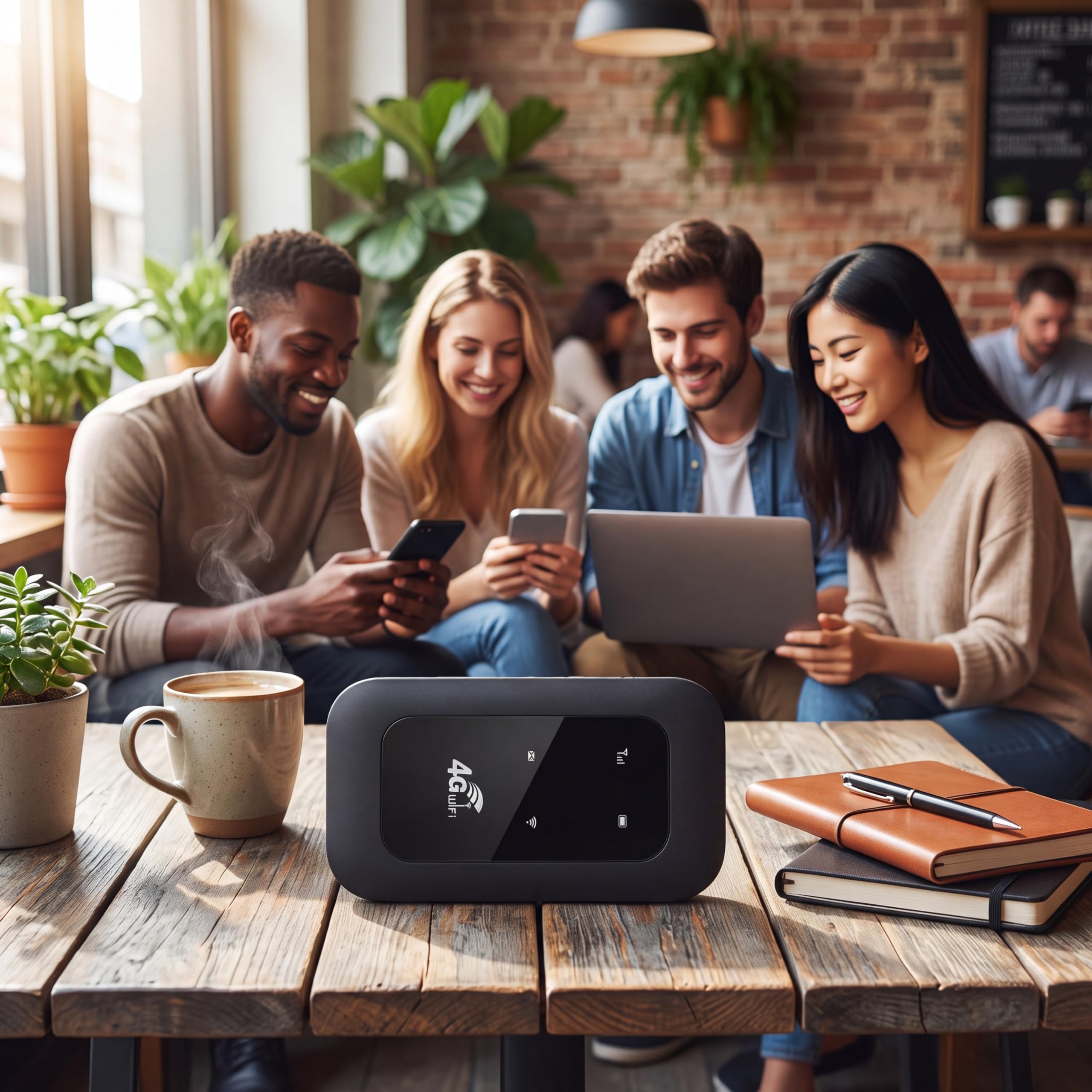 Mini Router Hotspot WiFi Portatile 4G con Slot per Schede SIM per Noleggio di Vacanze in Campeggio da Viaggio Supporta 10 Dispositivi Accesso a Internet Stabile Veloce