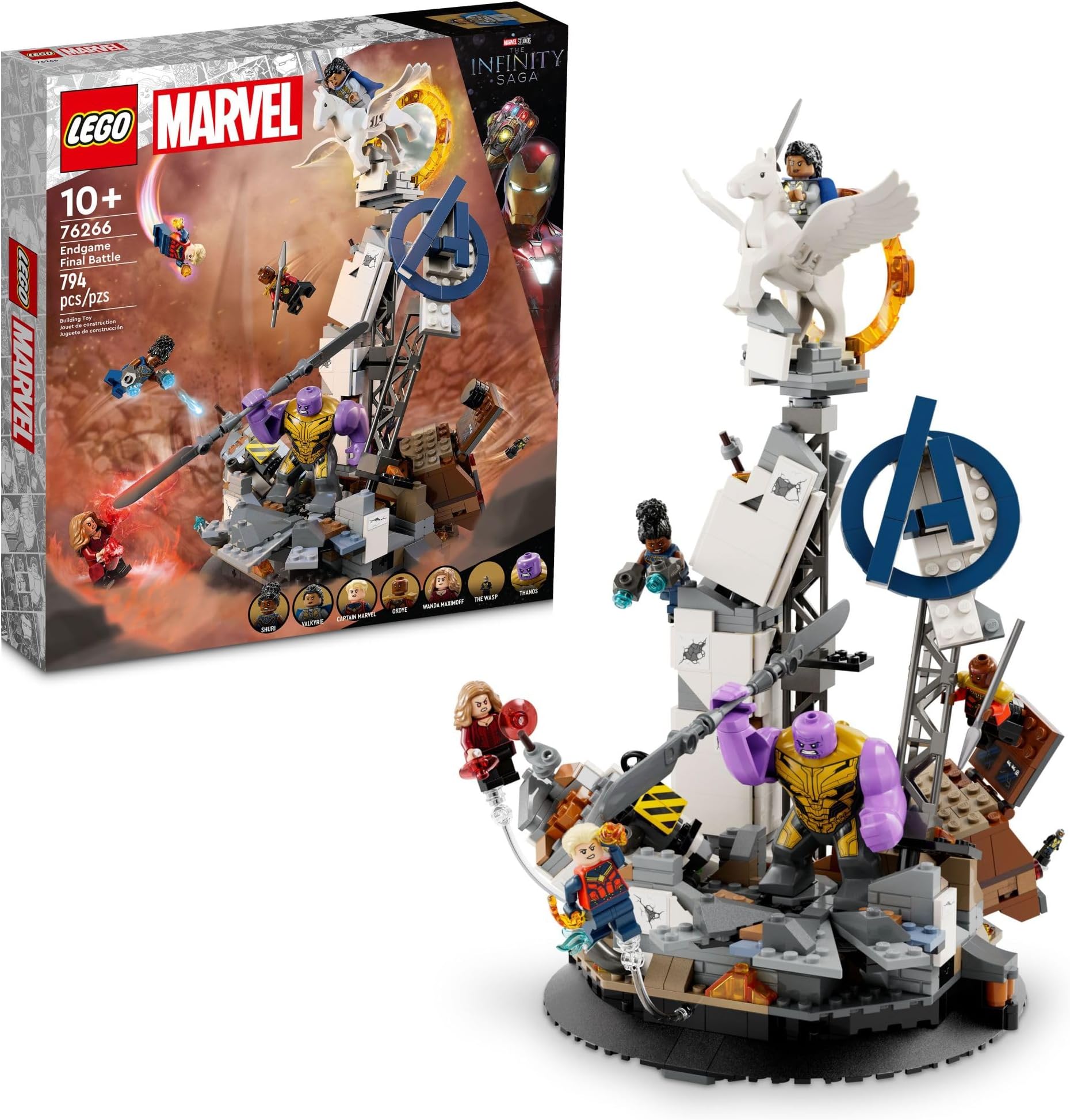 LEGO Marvel Endgame Final Battle 76266 Avengers Model for Build and Display, Collectible Playset with 6 Minifigures Including Captain Marvel, Idea for Teen Boys, Girls and Marvel Fans