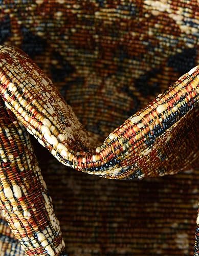 Miniatura 6 de Unique Loom Outdoor Traditional Collection - Alfombra rectangular de 4 pies 1 pulgada x 6 pies 1 pulgada, rojo óxidobeige