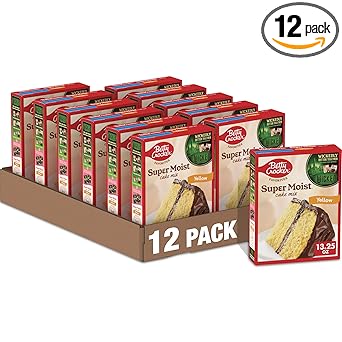 Betty Crocker Favorites Super Moist Yellow Cake Mix, Holiday Baking, 13.25 oz (Pack of 12)