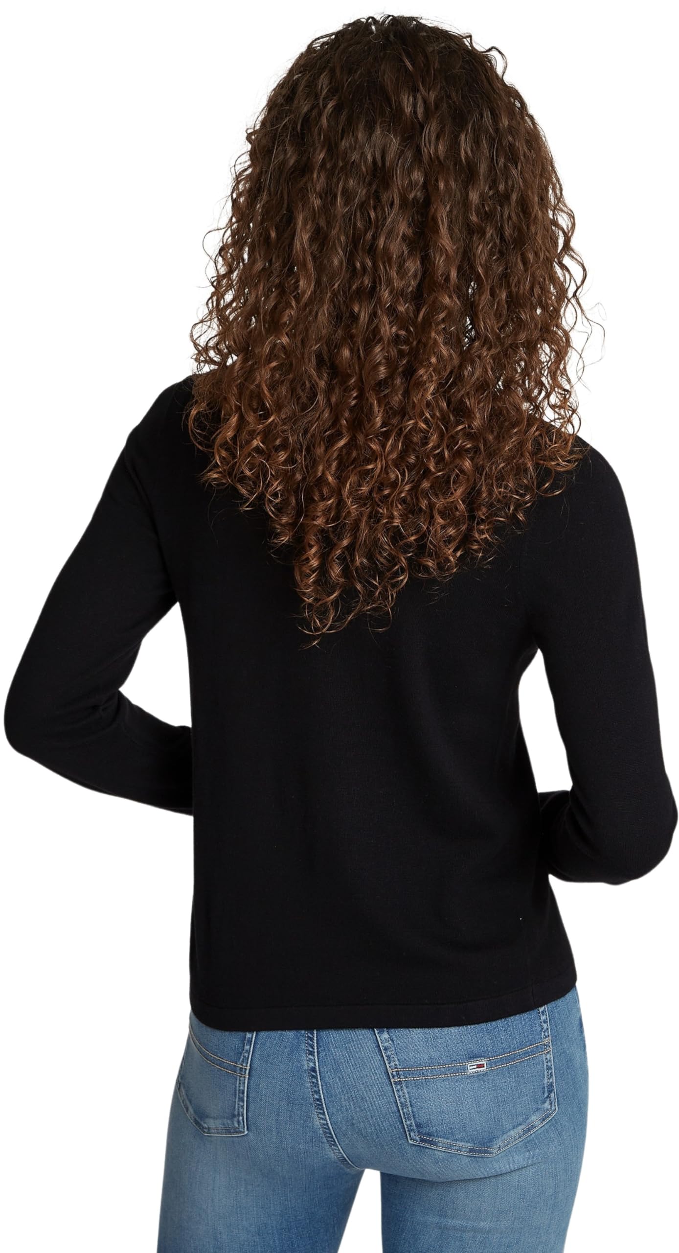 Tommy Jeans Donna Maglietta Maniche Lunghe Essential Collo a Lupetto