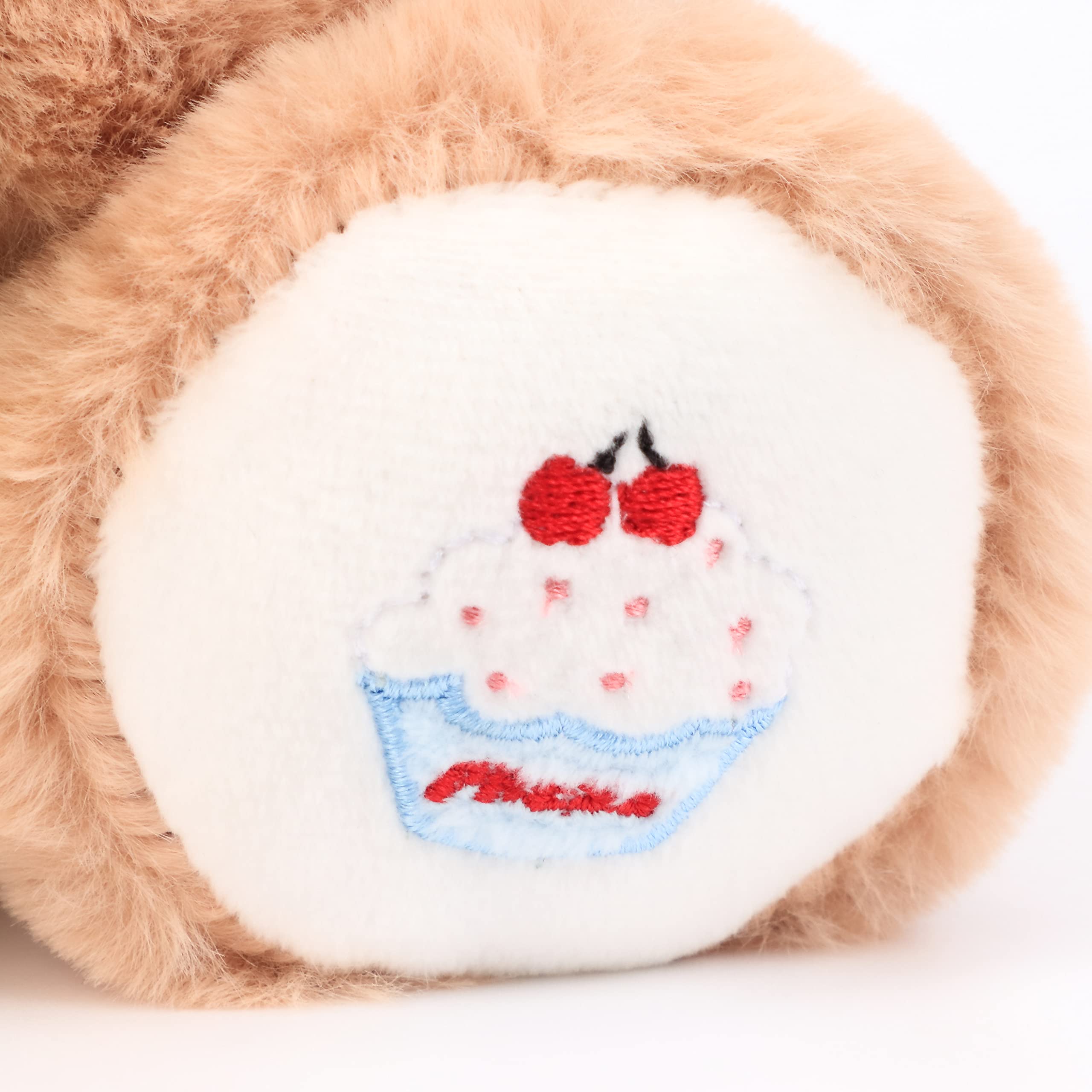 Hopearl Adorable perro de feliz cumpleaños con magdalena brillante musical de peluche cachorro cantando y agitando, juguete de peluche interactivo animado para niños, marrón, 15 pulgadas