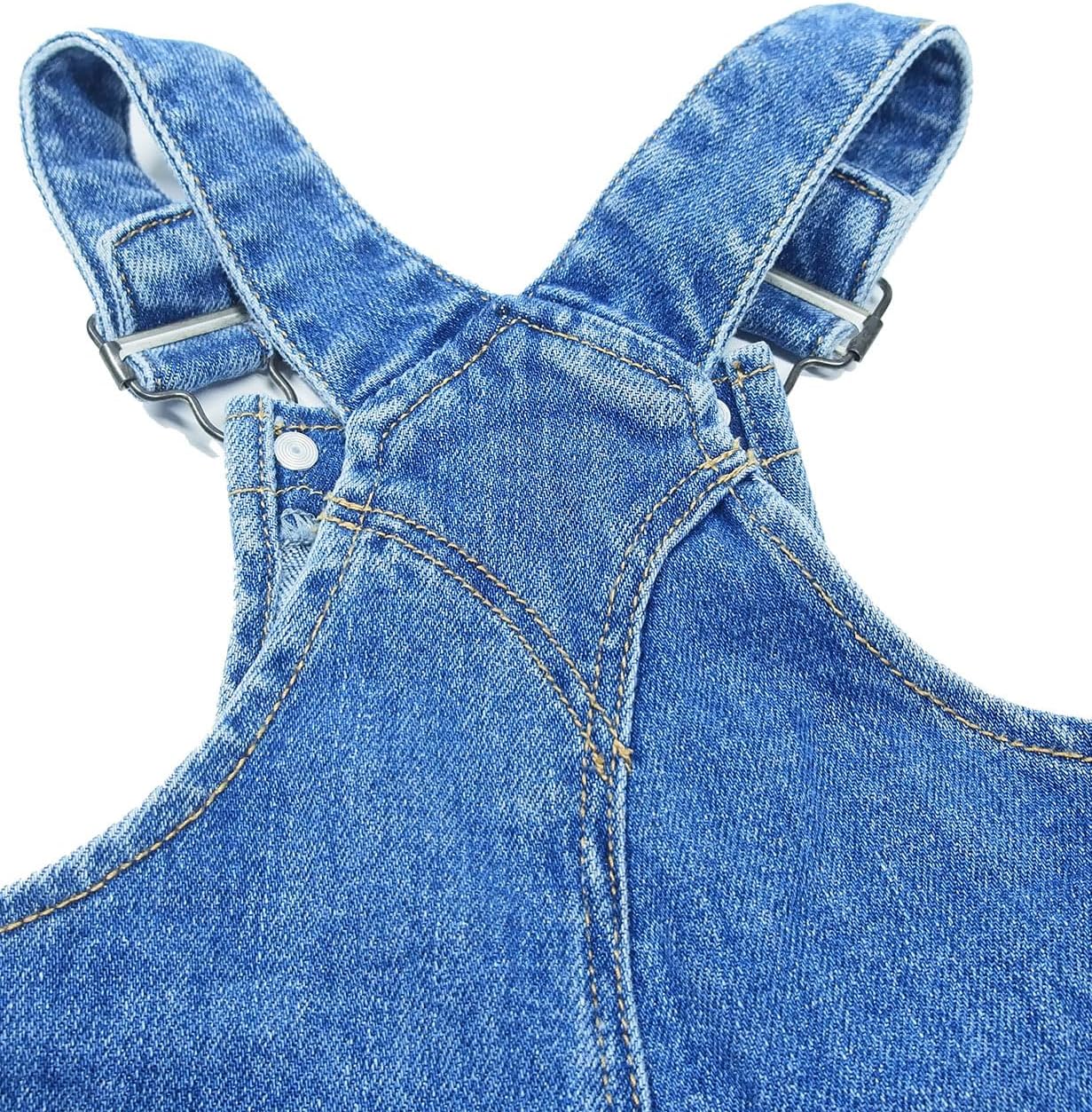 KIDSCOOL SPACE Denim Overalls,Baby Little Big Kids Hammer Loop on Jeans Dungarees Pants - Image 5